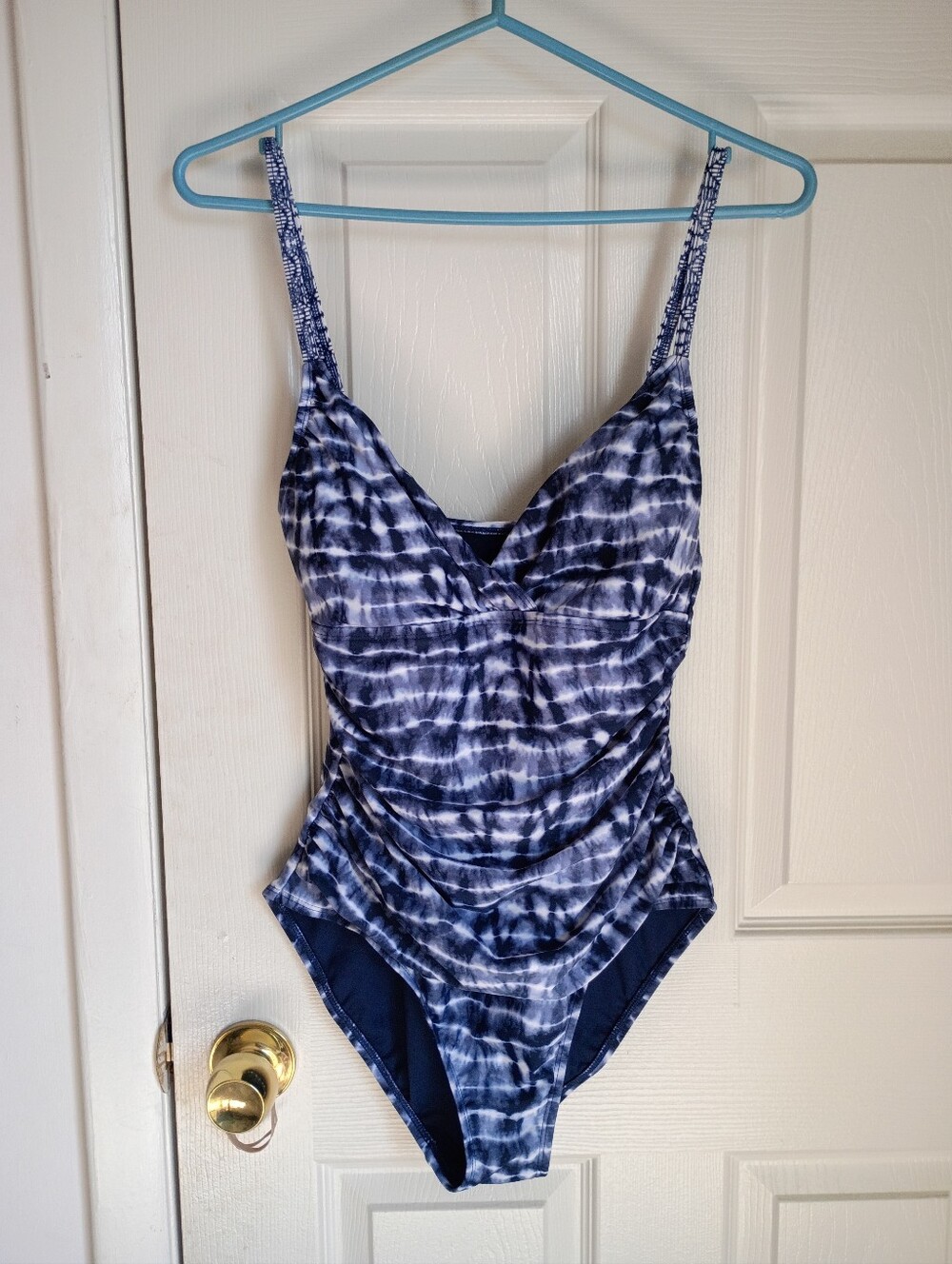 Blue Tie-Dye One-Piece Swimsuit